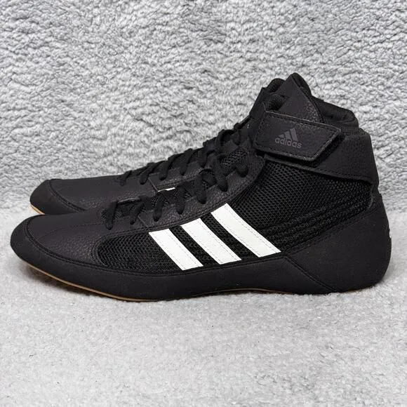Adidas HVC 2 Mens Size 11.5 Wrestling Shoes Sneakers Black White AQ3325