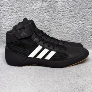 Adidas HVC 2 Mens Size 11.5 Wrestling Shoes Sneakers Black White AQ3325
