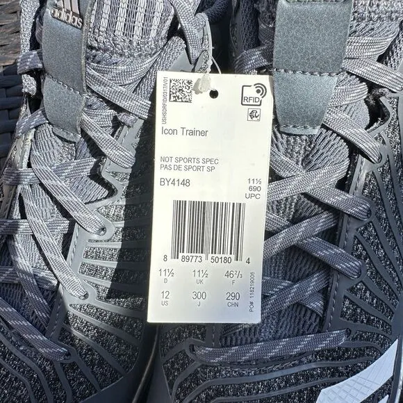 Adidas Icon Trainer Onix Silver Metallic Men's Athletic Shoes BY4148 Size 12