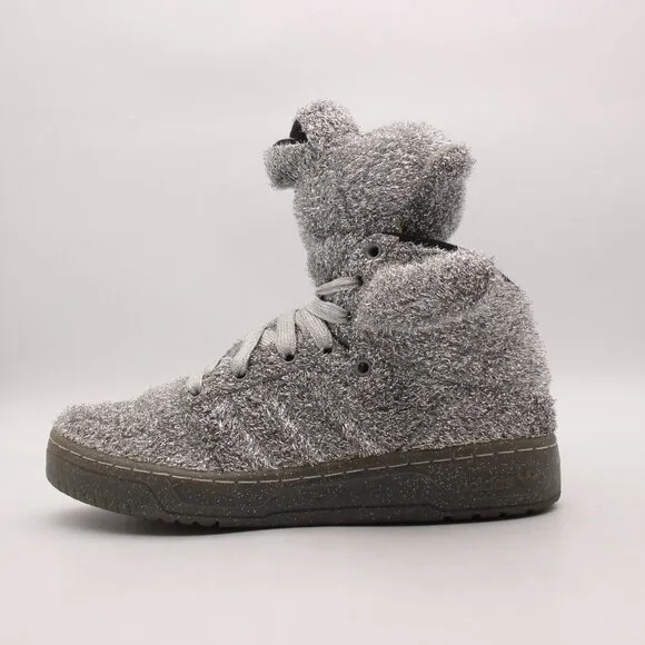Adidas Jeremy Scott Gray Bear Shoes Men's 7 Women's 8 Sneakers G96187