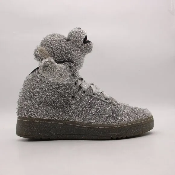 Adidas Jeremy Scott Gray Bear Shoes Men's 7 Women's 8 Sneakers G96187