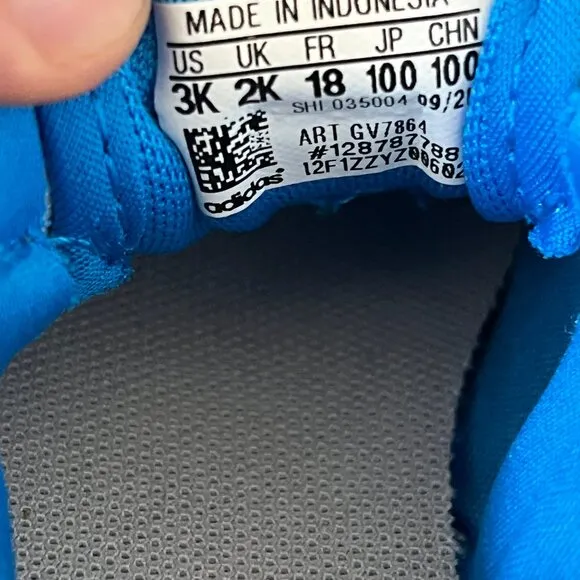 Adidas Kid's Blue Racer Tr 2.0 Running Shoes Sneakers Size 3K