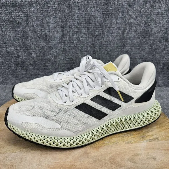 Adidas Mens 4D Runner 1.0 Size 11.5 White Black Running Training Sneakers Shoes