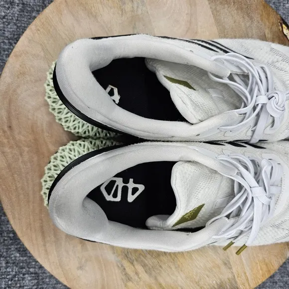 Adidas Mens 4D Runner 1.0 Size 11.5 White Black Running Training Sneakers Shoes