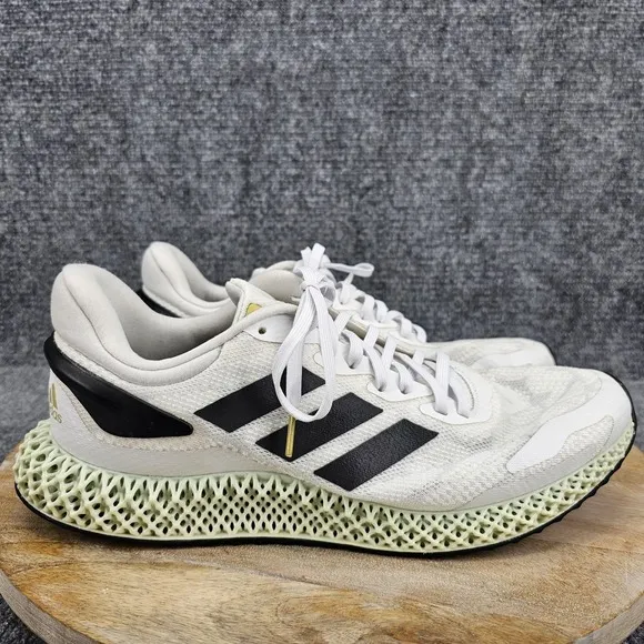 Adidas Mens 4D Runner 1.0 Size 11.5 White Black Running Training Sneakers Shoes