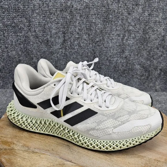Adidas Mens 4D Runner 1.0 Size 11.5 White Black Running Training Sneakers Shoes
