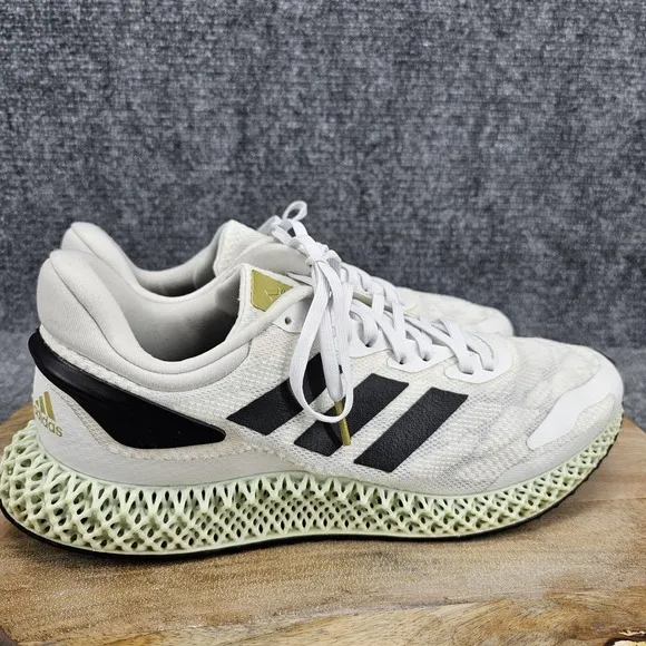 Adidas Mens 4D Runner 1.0 Size 11.5 White Black Running Training Sneakers Shoes