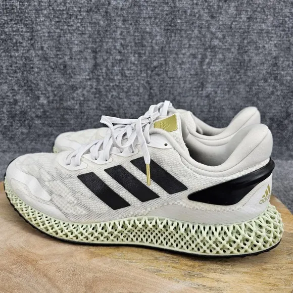 Adidas Mens 4D Runner 1.0 Size 11.5 White Black Running Training Sneakers Shoes