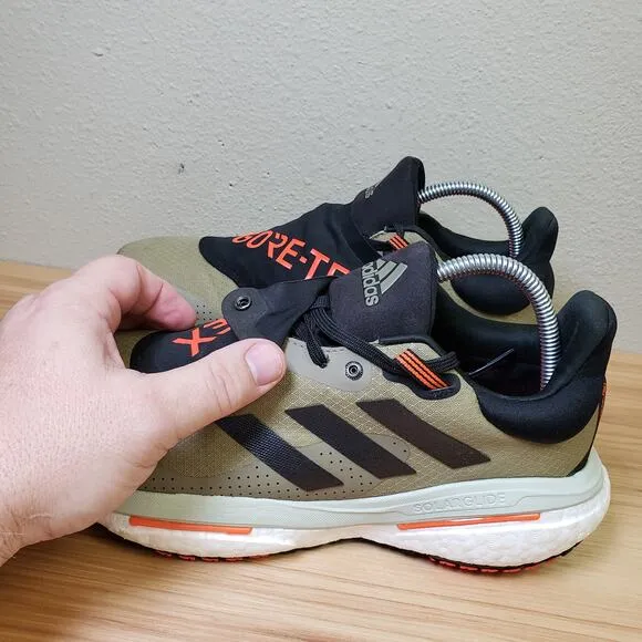 Adidas Men's 8.5 Solar Glide 5 Gore Tex Running Shoes Green Outdoor Gorpcore