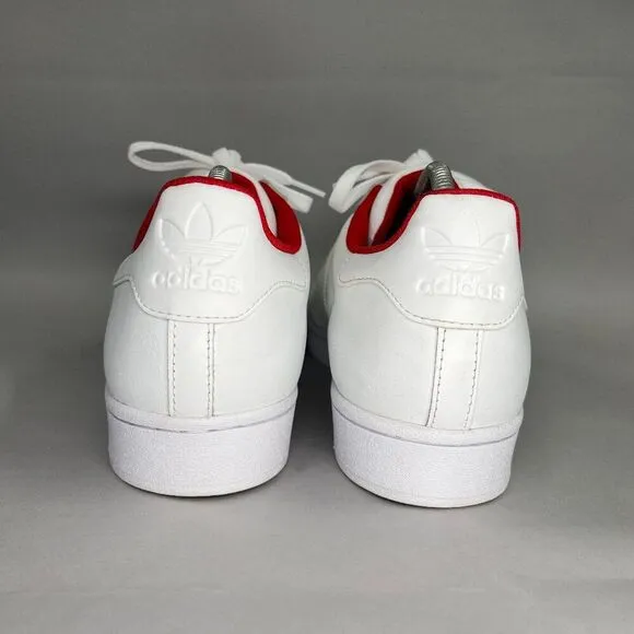 Adidas Men's Size 12 Superstar Trefoil Print / Scarlet Low Sneakers