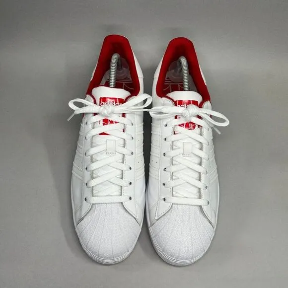 Adidas Men's Size 12 Superstar Trefoil Print / Scarlet Low Sneakers