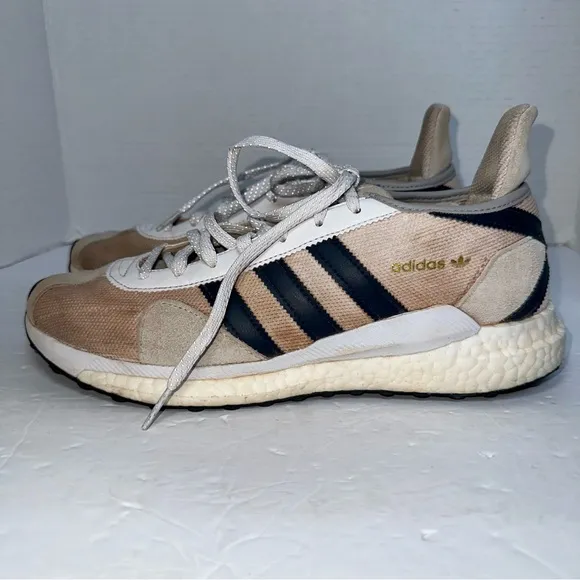 Adidas Men’s Tokio Solar Human Made White Navy Sneakers with Flaws- Size 9