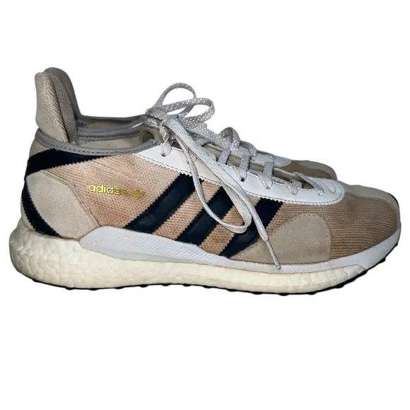 Adidas Men’s Tokio Solar Human Made White Navy Sneakers with Flaws- Size 9