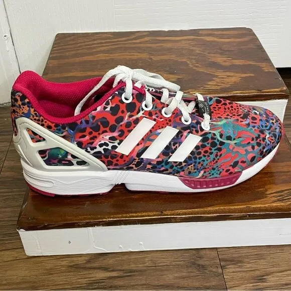 Adidas Men’s Torsion Zx Flux Pink Red White Black Multicolor Sneakers Shoes sz 6