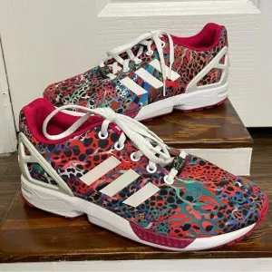 Adidas Men’s Torsion Zx Flux Pink Red White Black Multicolor Sneakers Shoes sz 6