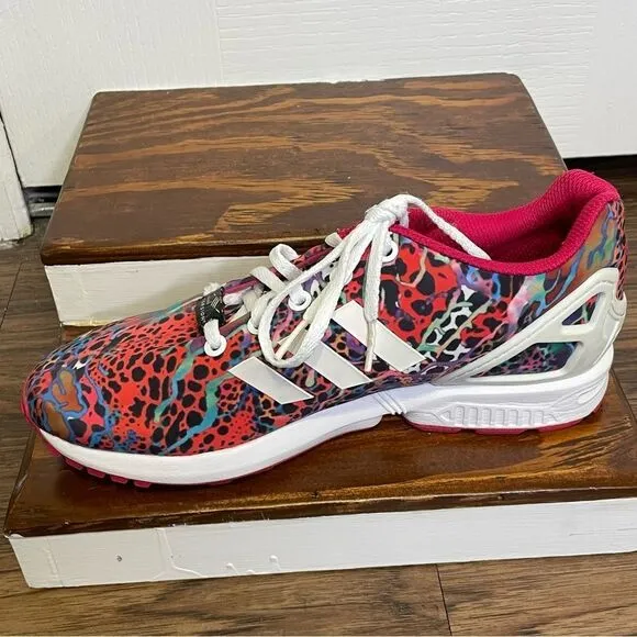 Adidas Men’s Torsion Zx Flux Pink Red White Black Multicolor Sneakers Shoes sz 6