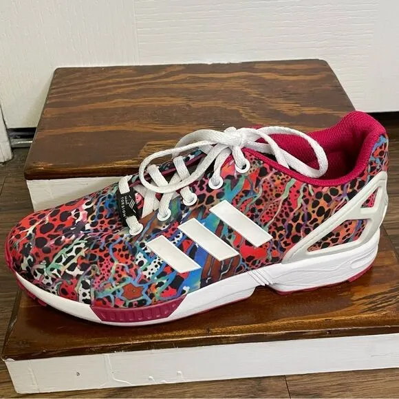 Adidas Men’s Torsion Zx Flux Pink Red White Black Multicolor Sneakers Shoes sz 6