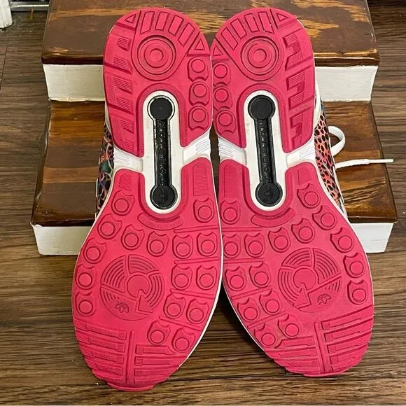 Adidas Men’s Torsion Zx Flux Pink Red White Black Multicolor Sneakers Shoes sz 6