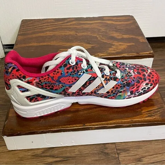 Adidas Men’s Torsion Zx Flux Pink Red White Black Multicolor Sneakers Shoes sz 6