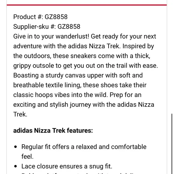 ADIDAS NEZZA TREK SHOES WOMENS 6.5