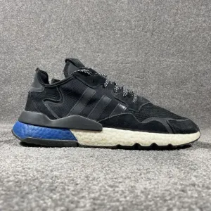 Adidas Nite Jogger Boost Athletic Running Shoes Black Blue FW5331 Mens Size 13