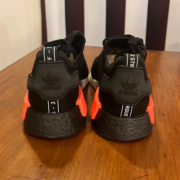 Adidas NMD_R1 NMD Boost shoes sneakers new black solar red FW0185 Men’s Sizes
