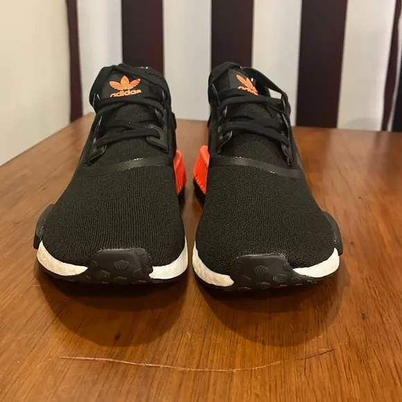 Adidas NMD_R1 NMD Boost shoes sneakers new black solar red FW0185 Men’s Sizes