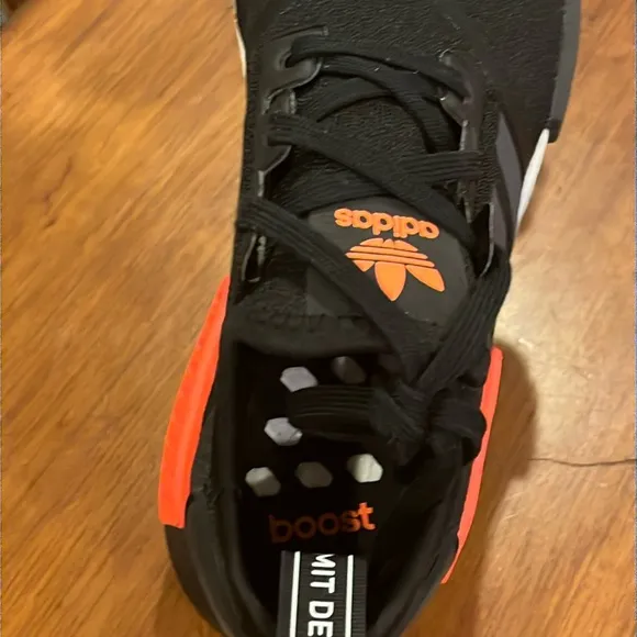 Adidas NMD_R1 NMD Boost shoes sneakers new black solar red FW0185 Men’s Sizes
