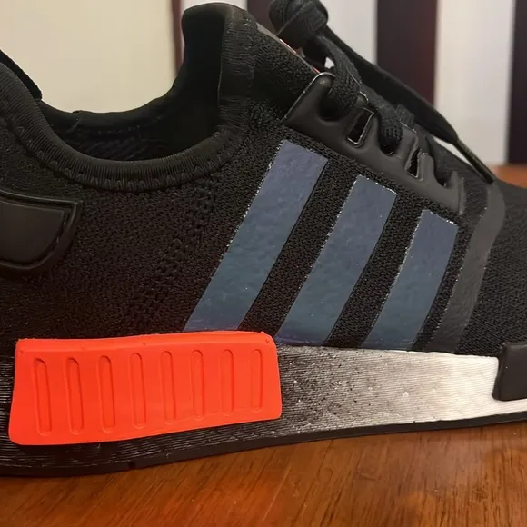 Adidas NMD_R1 NMD Boost shoes sneakers new black solar red FW0185 Men’s Sizes