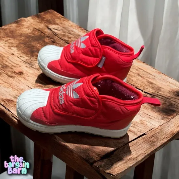Adidas Originals Red Superstar 360 FW1120 Toddler Boot Sneakers (9.5) *RARE*