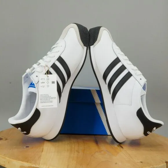 Adidas Originals Samoa Mens Size 11.5 Shoes White Black Lace Up Sneakers NEW