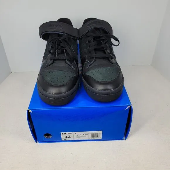 Adidas Shoes Forum Low CL Core Black Gum Mens Sz 12 Black IE7203 Sneakers Shoe