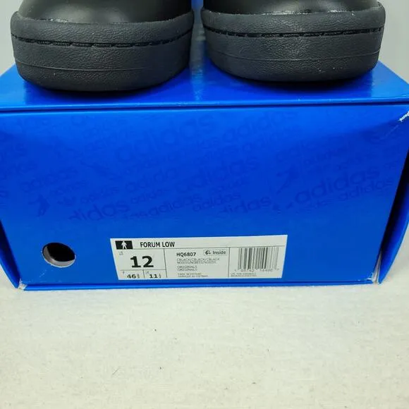 Adidas Shoes Forum Low CL Core Black Gum Mens Sz 12 Black IE7203 Sneakers Shoe