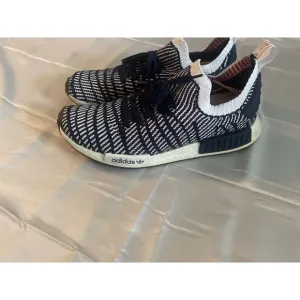 Adidas Shoes NMD R1 STLT Primeknit Navy White Red Mens Size 13 Sneakers Training