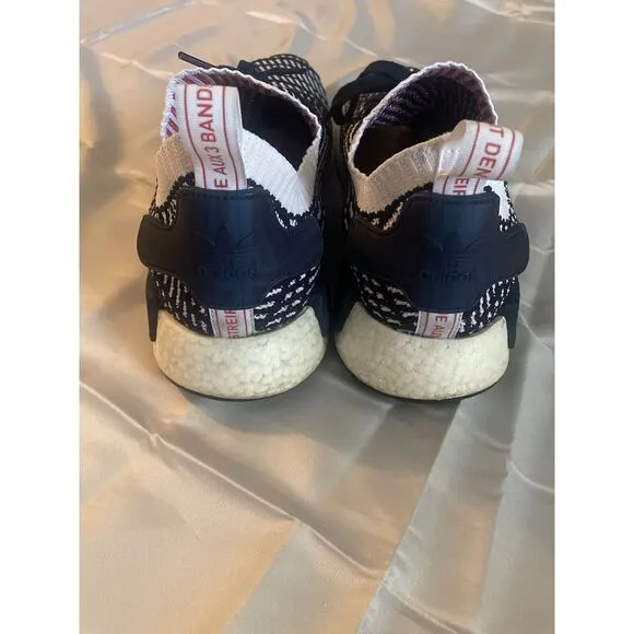 Adidas Shoes NMD R1 STLT Primeknit Navy White Red Mens Size 13 Sneakers Training