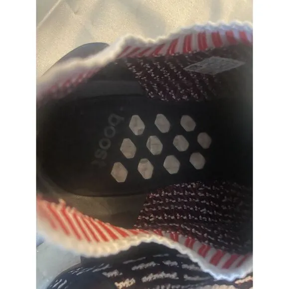 Adidas Shoes NMD R1 STLT Primeknit Navy White Red Mens Size 13 Sneakers Training