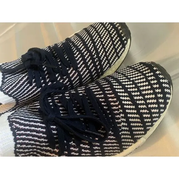 Adidas Shoes NMD R1 STLT Primeknit Navy White Red Mens Size 13 Sneakers Training