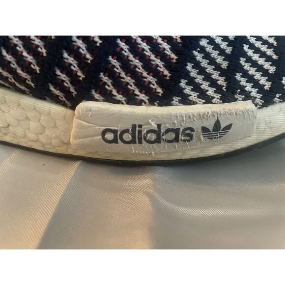Adidas Shoes NMD R1 STLT Primeknit Navy White Red Mens Size 13 Sneakers Training