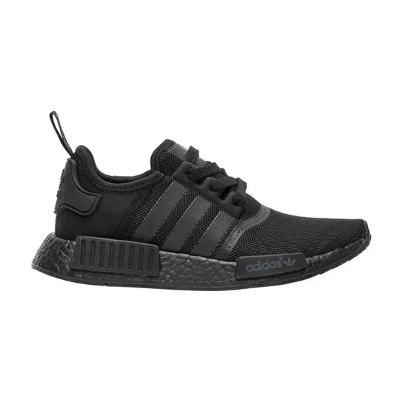 Adidas Size 7.5 Men's NMD R1 Triple Black Low Top Sneaker Shoes Athletic