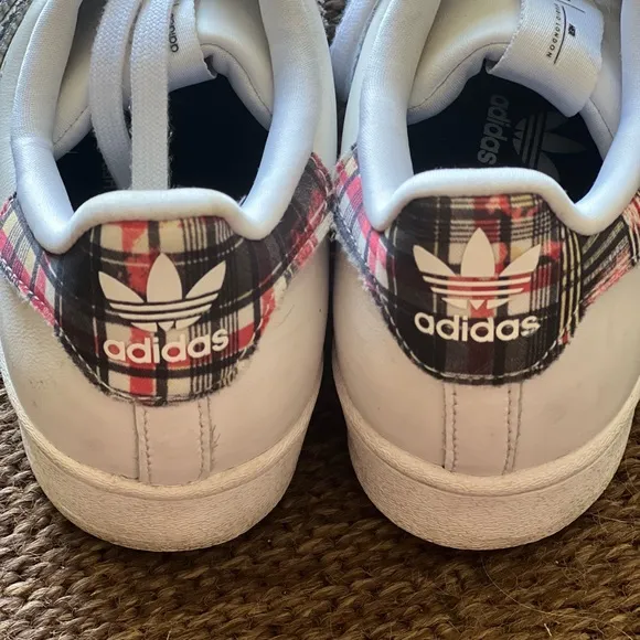 Adidas studio London Superstar plaid sneakers