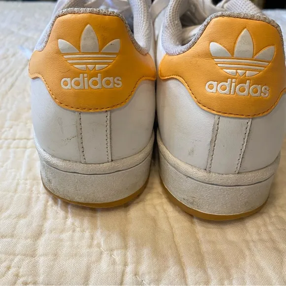 Adidas Superstar Split White Hazy Orange Sneakers Shoes Mens 8