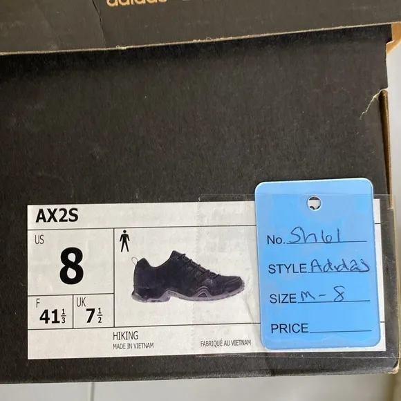 adidas Terrex Men sz 8 Black AX2S Trail Hiking Outdoor Shoes Sneakers New in Box