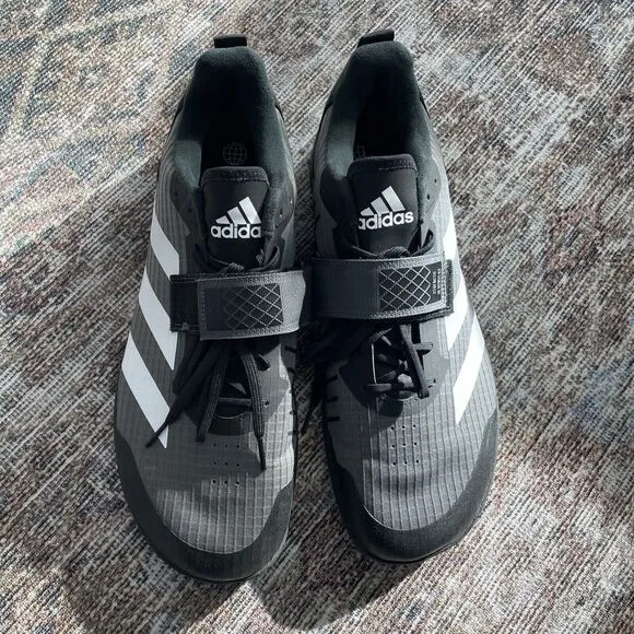Adidas The Total Shoes Black/White/Gray Men’s Size 13 Training Lifting EUC
