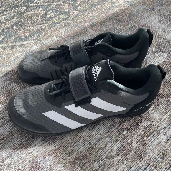 Adidas The Total Shoes Black/White/Gray Men’s Size 13 Training Lifting EUC