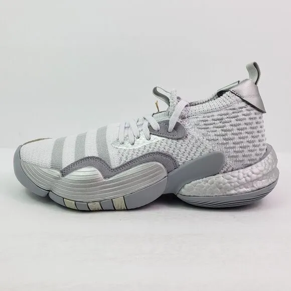 Adidas Trae Young 2 Mens Size 11 Grey Silver Basketball Sneaker Shoes HQ0997
