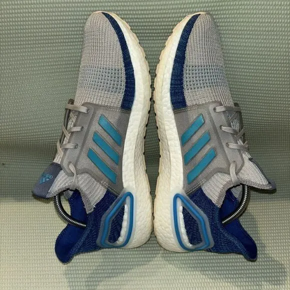 Adidas Ultraboost 19 Athletic Running Shoes Men’s Size 11.5 F35240 Gray Blue