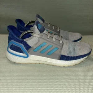 Adidas Ultraboost 19 Athletic Running Shoes Men’s Size 11.5 F35240 Gray Blue