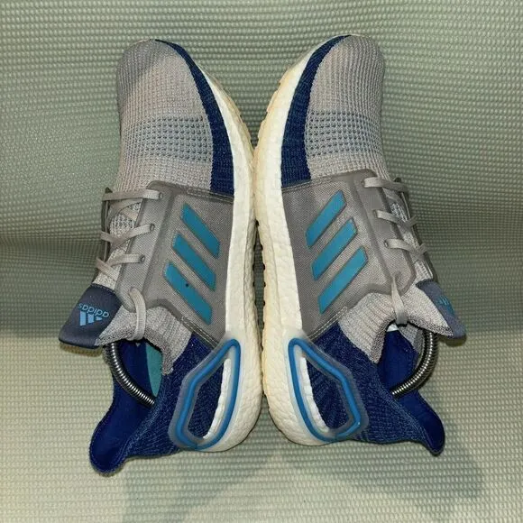 Adidas Ultraboost 19 Athletic Running Shoes Men’s Size 11.5 F35240 Gray Blue