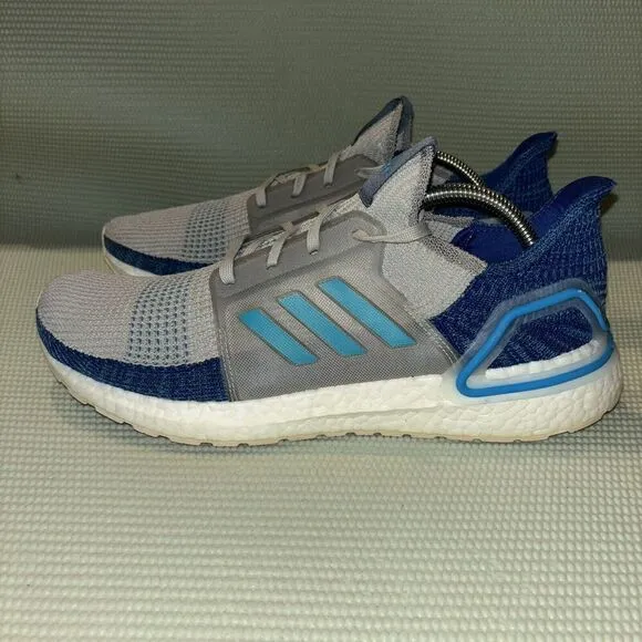 Adidas Ultraboost 19 Athletic Running Shoes Men’s Size 11.5 F35240 Gray Blue