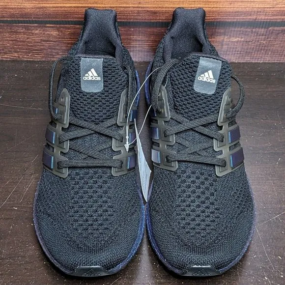 Adidas UltraBoost 5.0 DNA Men's 8 Core Black Metallic Blue Running Shoes GY8614